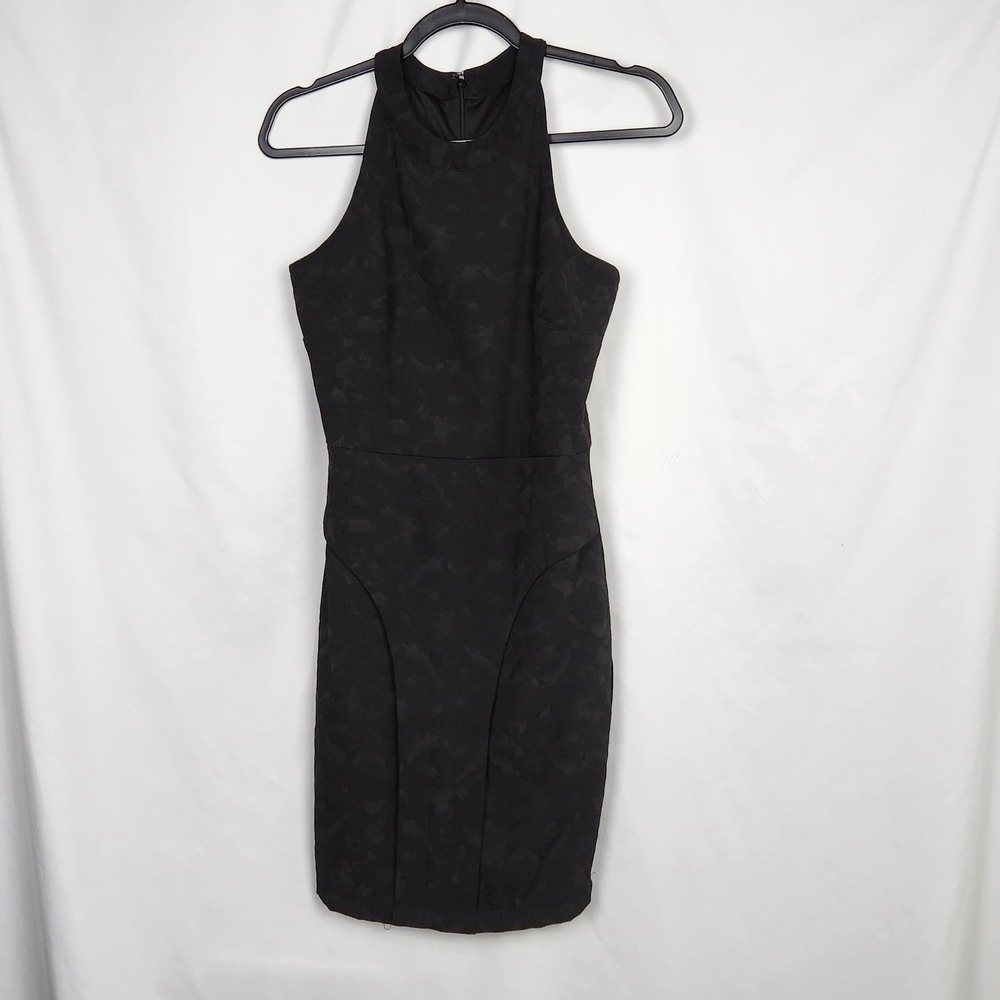 Kardashian Kollection Womens Sheath Dress‎ Black Sleeveless Zip Back Size XS